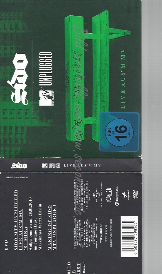 Sido Mtv Unplugged Live Aus M Mv CD-SIDO - -MTV-UNPLUGGED-DELUXE EDITION INKL. DVD-LIVE AUS'M MV | eBay