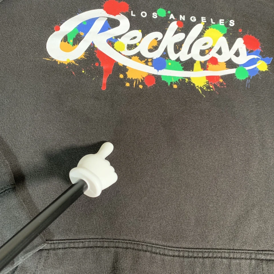 Sudadera Young & Reckless Para Hombres 2XL Sudadera con Capucha Cordón Pintura Salpicaduras XXL Patinador Foto 4 de 4