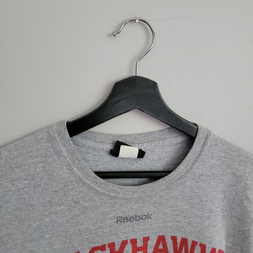 Reebok Chicago Blackhawks Gray Size Small Indian Head Logo Basic Shirt - Picture 3 of 9