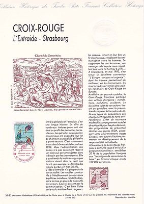 Timbres premier jour français album, classeur, sur croix-rouge