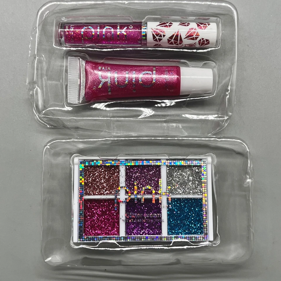 Lote misto de cremes glitter rosa 6 PACOTES + pauzinhos x 4 peças presente (LOTE de 10 no total) - Imagem 3 de 4