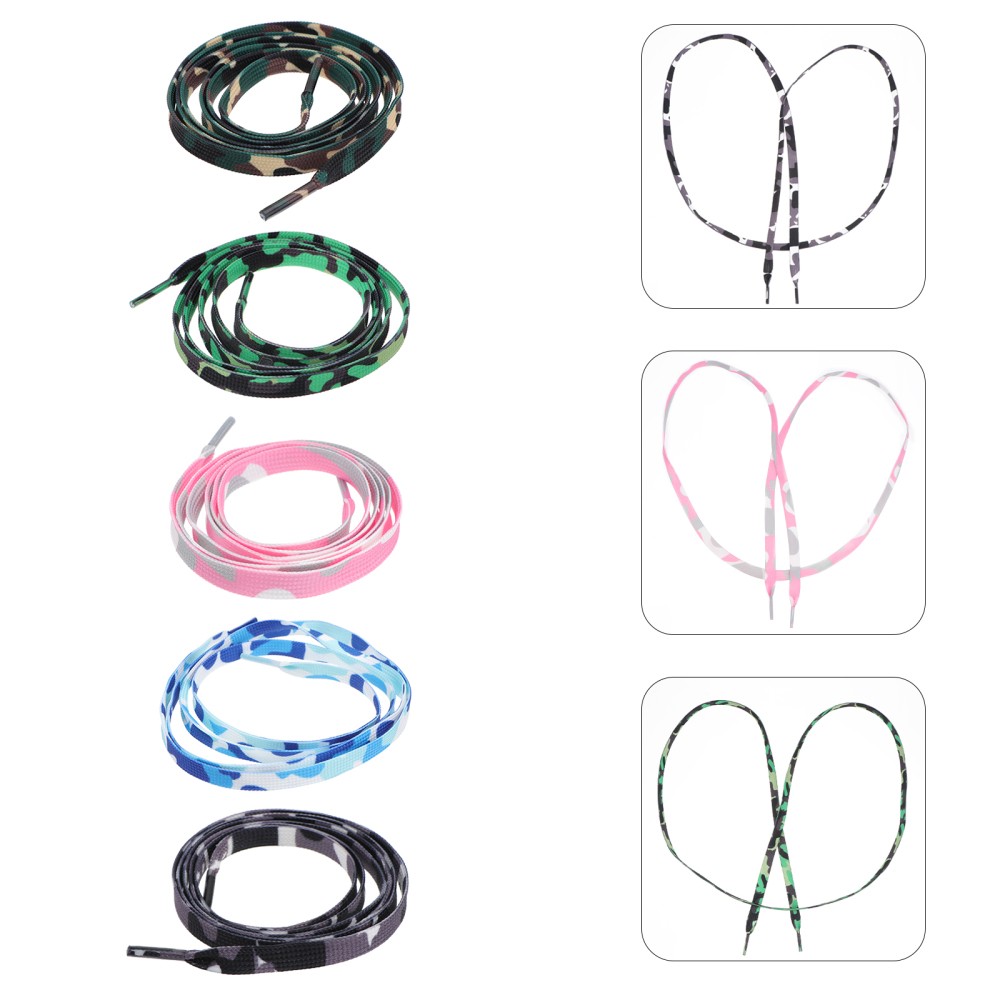 APL 5 pezzi lacci sfumati arcobaleno lacci per scarpe lacci per scarpe da pattinaggio a rotelle