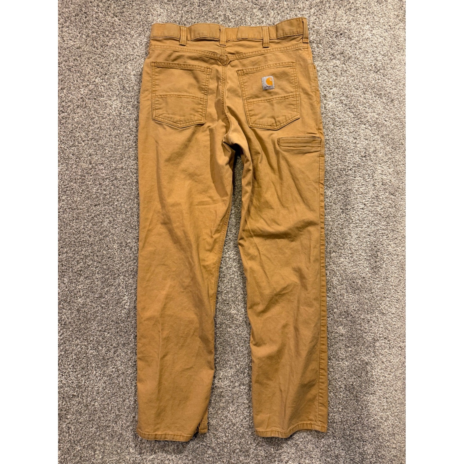 Carhartt Pants Mens 34X32 Brown Relaxed Fit Canvas Work Pants Duck Straight Leg thumbnail 2