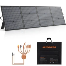 MHPOWOS 220W Portable Solar Panel 40V with Kickstand for Solar Generator