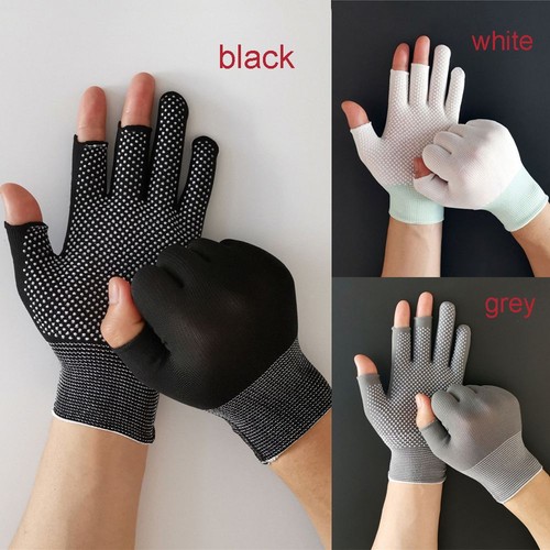 Driving Mittens Anti-Slip Fishing Gloves Sun Protection Open/Half Fingers - Picture 2 of 6