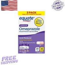 Omeprazole Delayed Release Tablets 20 mg, Acid Reducer, Treats Heartburn, 42