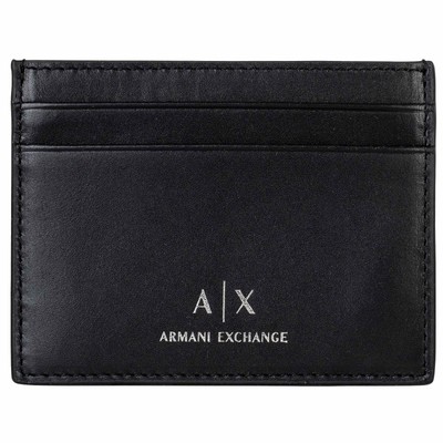 A X Armani Exchange Men's Card Case - Credit Card Holder, Real Leather, 10x7, 5