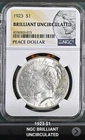 1923 $1 Peace Dollar NGC Brilliant Uncirculated