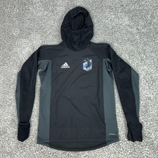 Minnesota United FC Sweatshirt Mens Small Black MLS Soccer Adidas Hooded Top