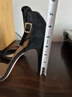Calvin Klein Collection Women’s Black Suede Open Toe Stiletto Size 39 $100 — photo 4