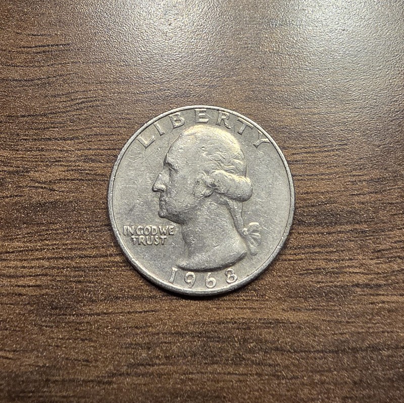 1968 Washington Quarter Dollar No Mint Mark