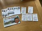 ISLE OF MAN “IOM RAILWAYS” STAMP PRESENTATION PACK, FDC & LOOSE STAMPS.