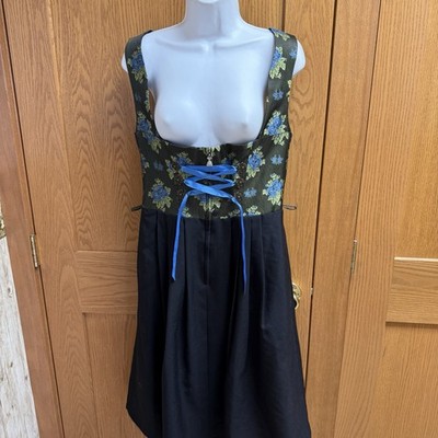 Alpentrachten Authentic Folk German Bavarian Dirndl Dress Oktoberfest Size 40