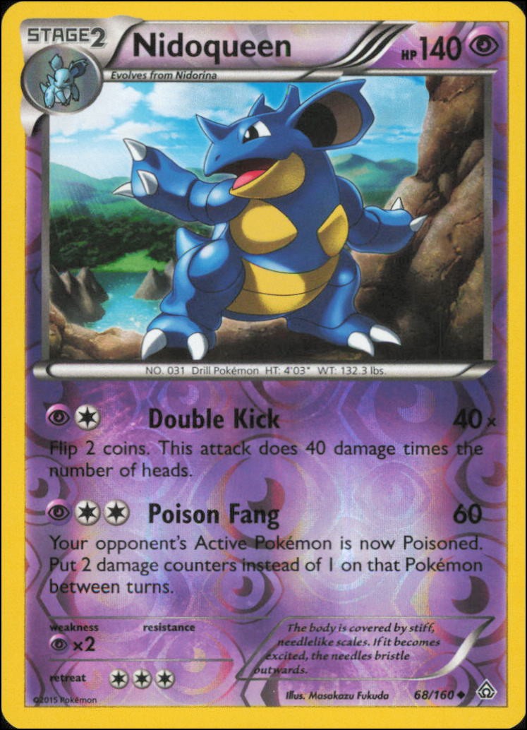Pokemon - Nidoqueen #68/160 - XY - Primal Clash Reverse Holo