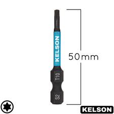1 x T10 Torx 50mm 2" Impact Screwdriver Bit Star Magnetic 1/4" Universal KELSON