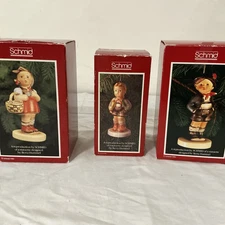 3 Schmid Reproduction Ornaments Designed by Berta Hummel Annual Ornaments
