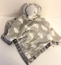Parents Choice Gray ELEPHANT Security Blanket Baby Lovey Clouds Walmart K9