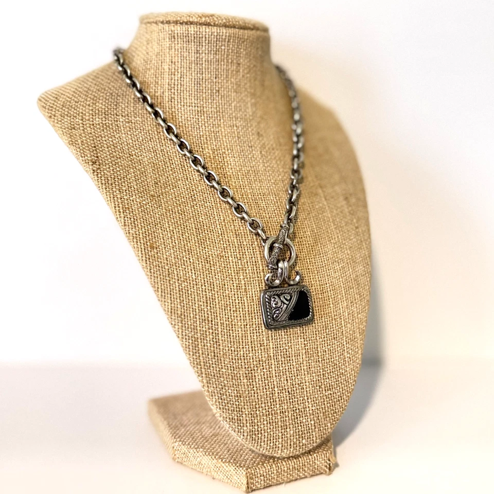 Ожерелье с подвеской Premier Designs черная смола декоративное серебристое - Изображение 4 из 4