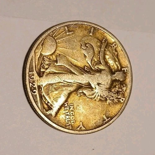 1929 D Liberty Walking Half Dollar 50C Circulated Business Strike Coin