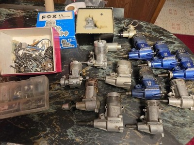 OS Max Engines, Fox Engines Parts Untested As Is 13 Engines Airplane Nitro