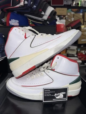 Nike Air Jordan 2 II Retro Italy Origins OG Fire Red Gr. 9,5 DR8884 101 Chicago - Bild 1 von 4