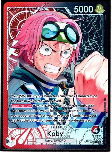 One Piece TCG Koby OP11-001 A Fist Of Divine Speed Leader Holo Foil Alt Art Rare - Bild 1 von 2