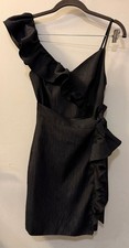 Lilly Pulitzer Lavianna Black Ruffle Faux Wrap Cocktail Dress Size 00 NWT