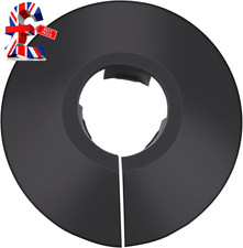 12 Pack Black Radiator Pipe Covers Plastic Radiator Pipe Collars for 15 Mm Diame