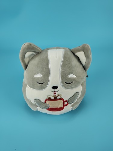 SQUISHMALLOW Casmir The Husky Hot Chocolate Puppy Dog Plush Stuffed Toy 9” - Picture 2 of 12