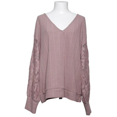 Shein Curve, Pullover, Größe: 4XL, Pink, Elasthan/Polyester, Blumen #djL
