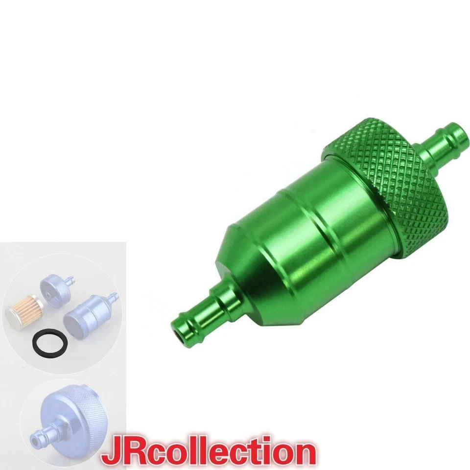 Green FUEL FILTER  1/4"  ANODIZED ALUMINUM FUEL FILTER - Image 4 of 4