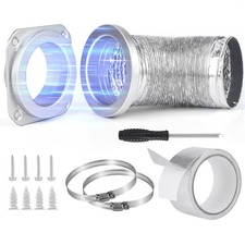 Magnetic Dryer Vent Connector Kit 4 Inch Quick Connect Airtight Seal Flexible Du