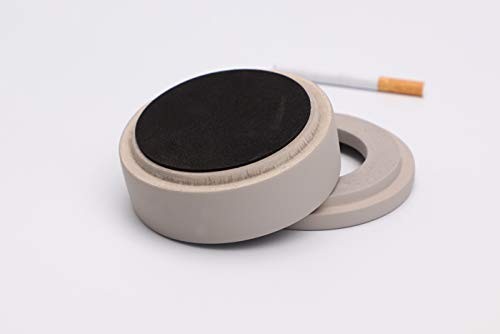 Cendrier à vent béton 10,5 cm extérieur et intérieur pour table basse et balcon gris - 4