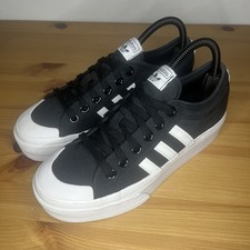 Adidas Nizza Black And White Trainers Size 6 UK FV5321