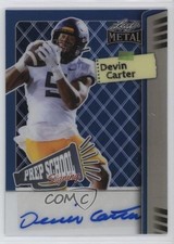 2025 Leaf Metal Prep School Signing Blue Prismatic /20 Devin Carter Auto 1b3x