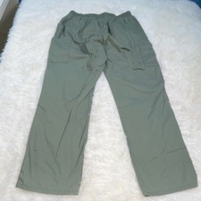 Dickies Men's Green Cargo Pants Elastic Waist Straight Leg Pockets Size L