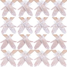 Cuffbow Lace Tea Party Gloves Bulk for Women Ladies Wedding Vintage Elegant F...