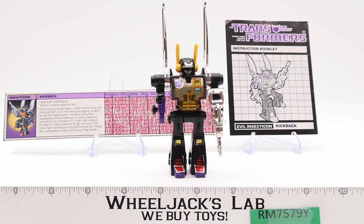 Kickback 100% Complete NEAR MINT Vintage 1985 G1 Transformers Action Figure