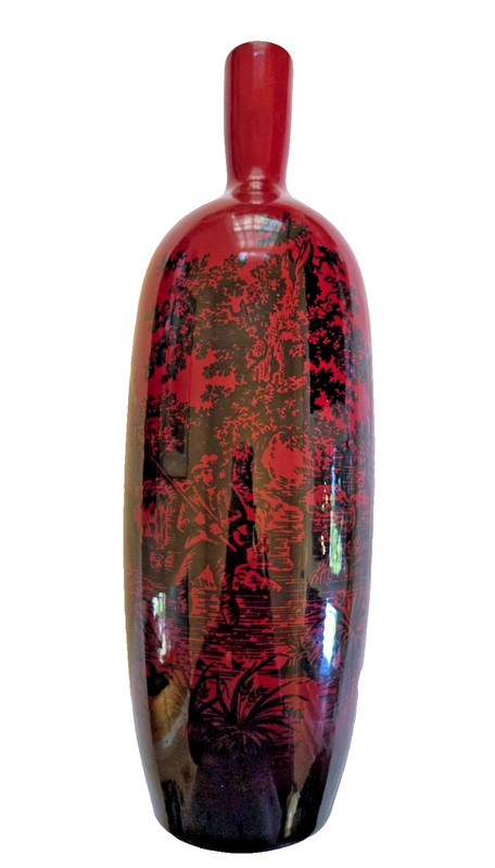 Royal Doulton Flambe Woodcut Vase "The Poacher" - all offers considered