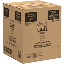 Dart Y7 Conex Galaxy 7 oz Translucent Polystyrene Cold Drink Cups 2,500/Case