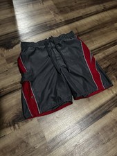 BREAKWATER Swim Shorts Gray Red Drawstring Mesh Lined Men's S