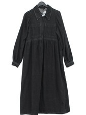 Aligne Shirt Midi Dress UK10 in Black
