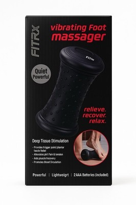 FitRx Vibrating Foot Massager Compact Lightweight Stimulates Foot Muscles