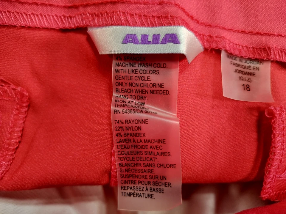 Pantalones Capri Mujer Alia 18 Coral Cintura Elástica Elastizados Informales Cómodos Elegantes NUEVO Foto 4 de 4