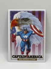 2024 Marvel Masterpieces 92 Platinum #16 Captain America Canvas