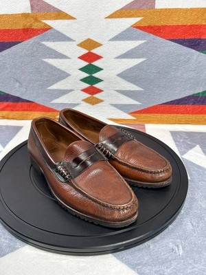 Allen Edmonds Brown Leather Penny Loafers Lug Sole Mens 8.5 D 0991 Made in USA Allen Edmonds Reserve Men main image 2