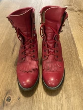 Rodeo Drive kiltie lace up roper cowgirl boots