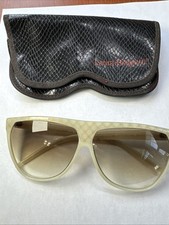 Laura Biagotti OXSOL P-21166 VINTAGE ITALY Ivory Sunglasses CASE IS FAIR