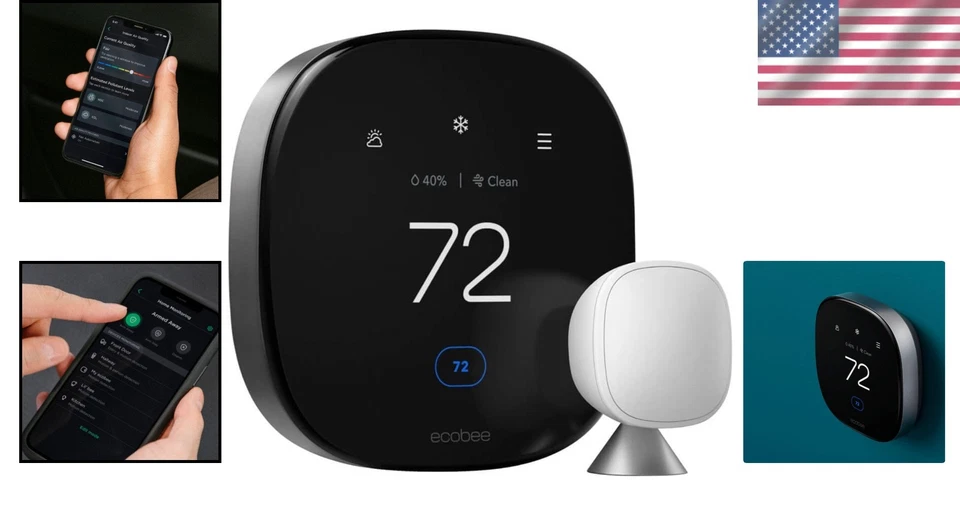 Smart Wifi Thermostat with Air Quality Monitor - Image 2 of 4