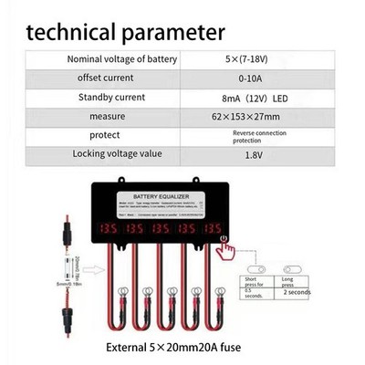 Series Battery Balancer High Compensation Current Ultra-low Standby Current